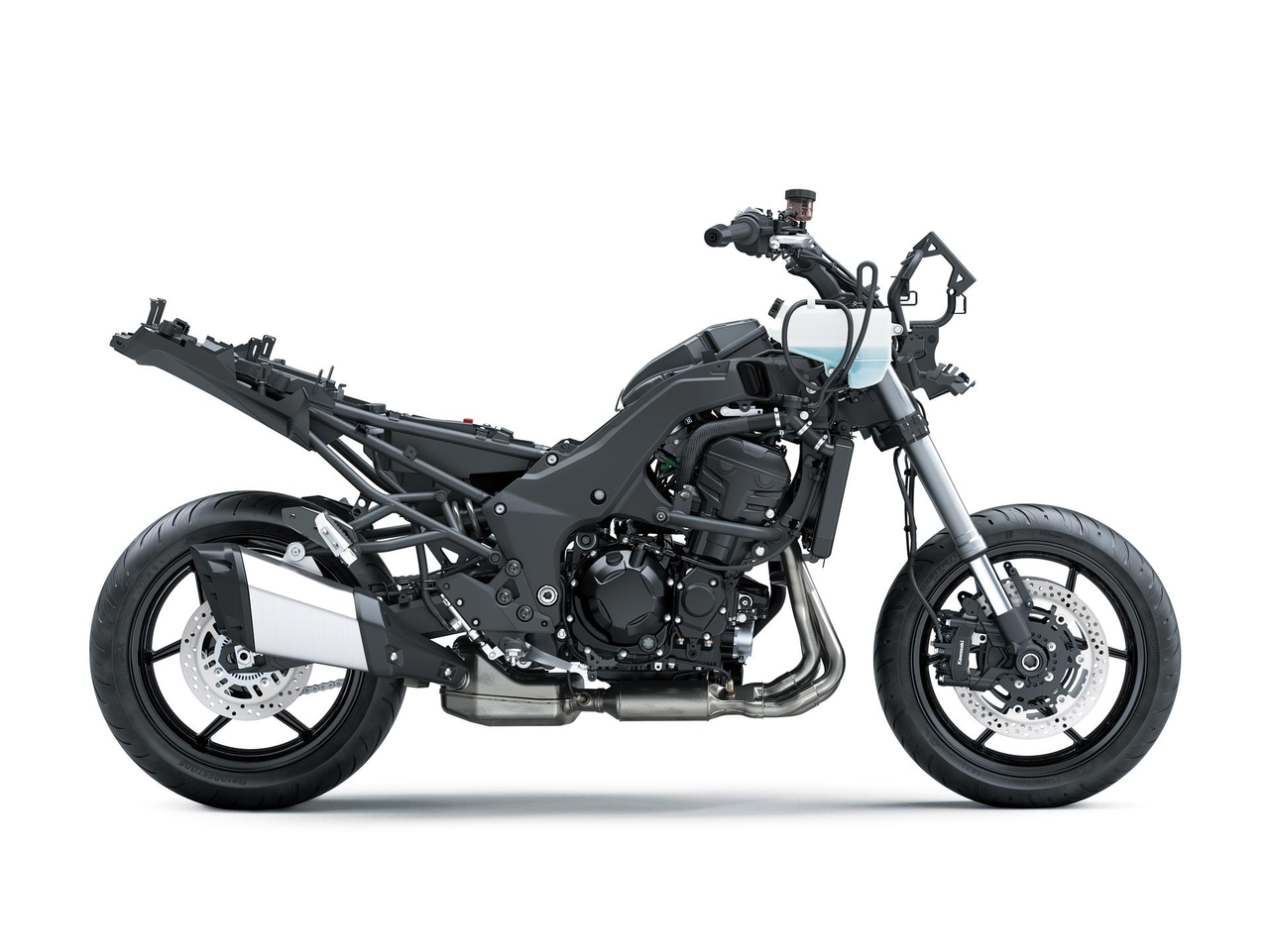 Fjæring med lang vandring og sporty 17-tommers hjul