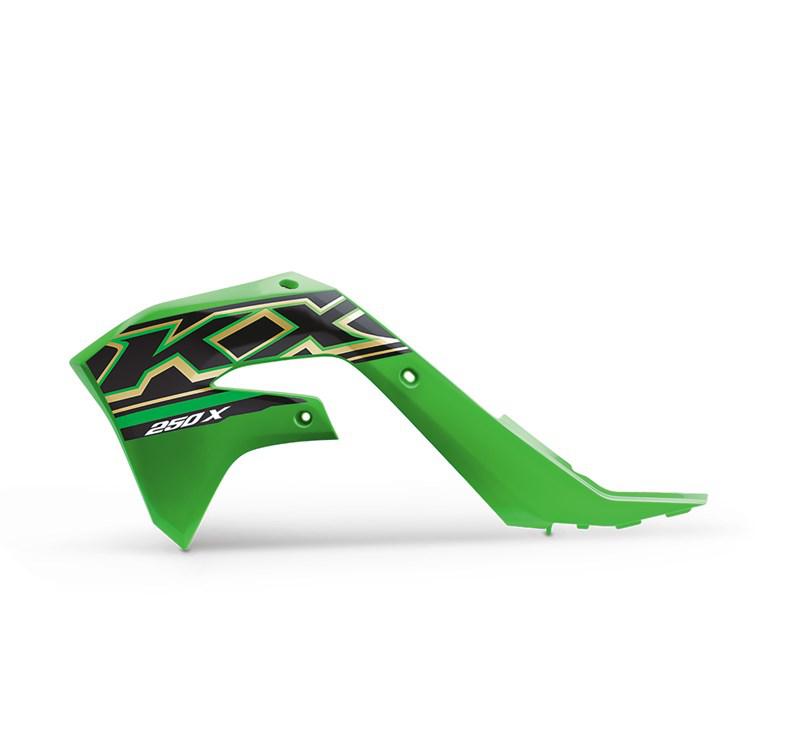Motordeksel, venstre side, lysegrønn (KX250X)